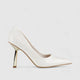 Bulbul Court Shoe White LU005 Heels | familyshoecentre