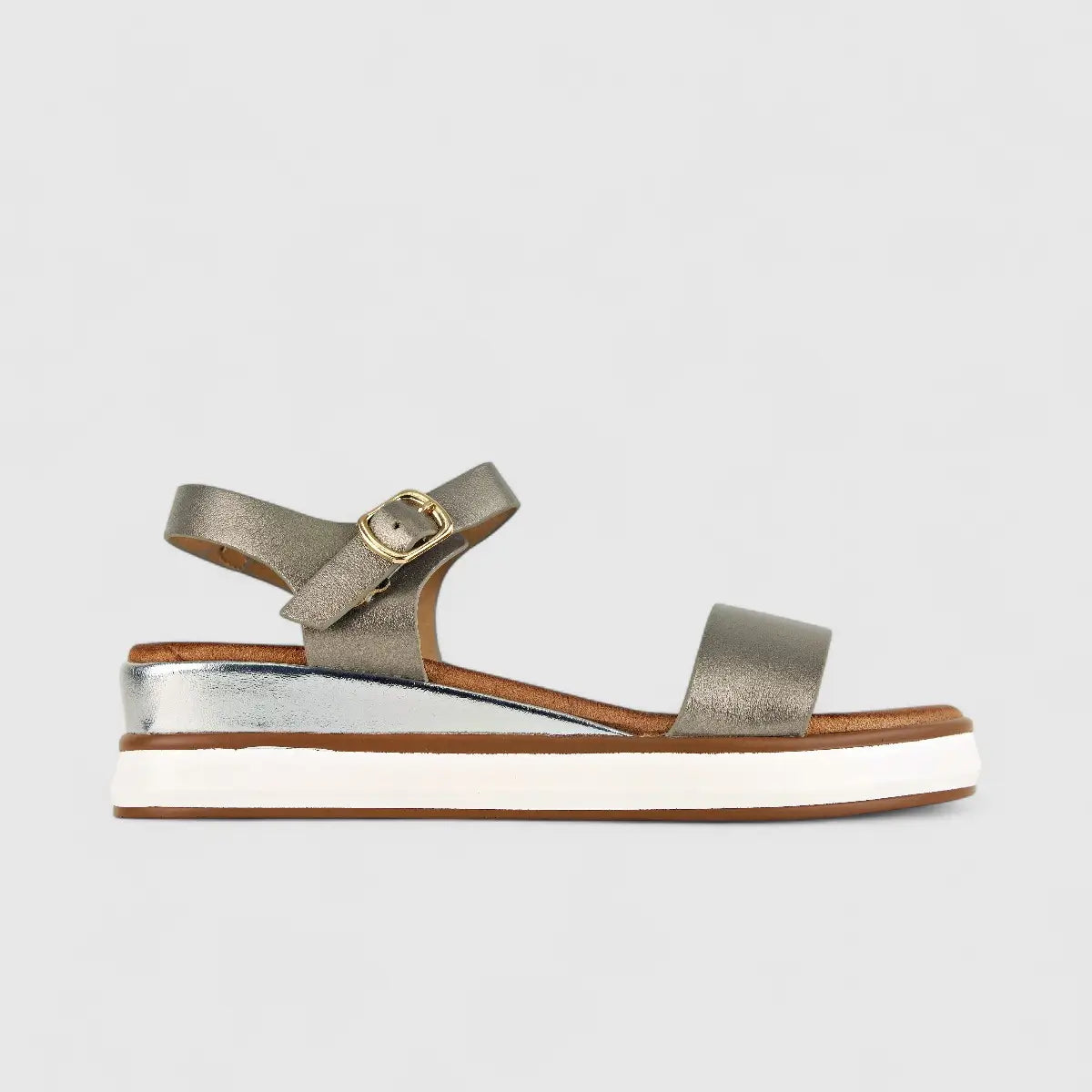 Bulbul Ladies Comfort Sandal HAR051 Pewter