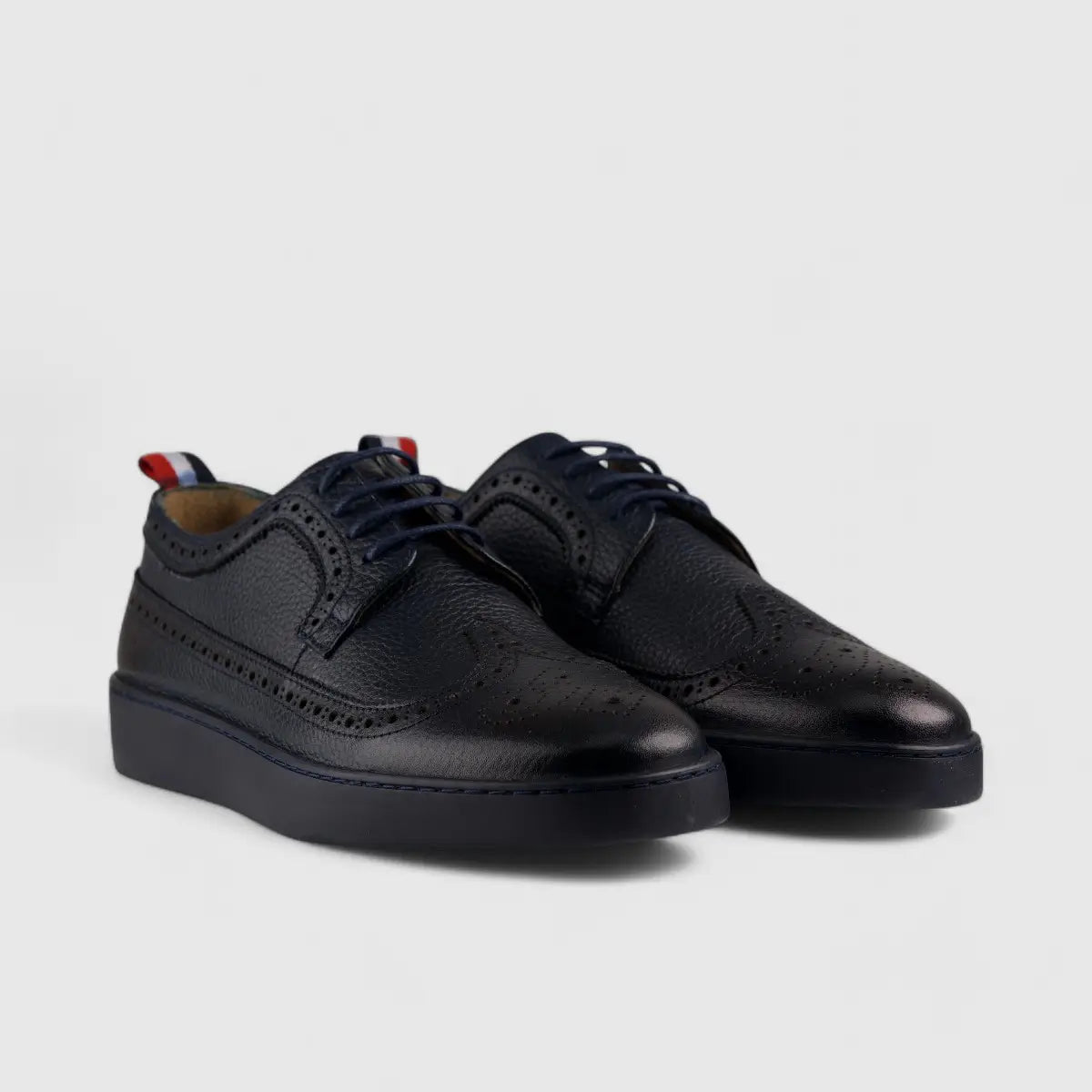 Formales Lace Up Leather Sneaker Navy 4346