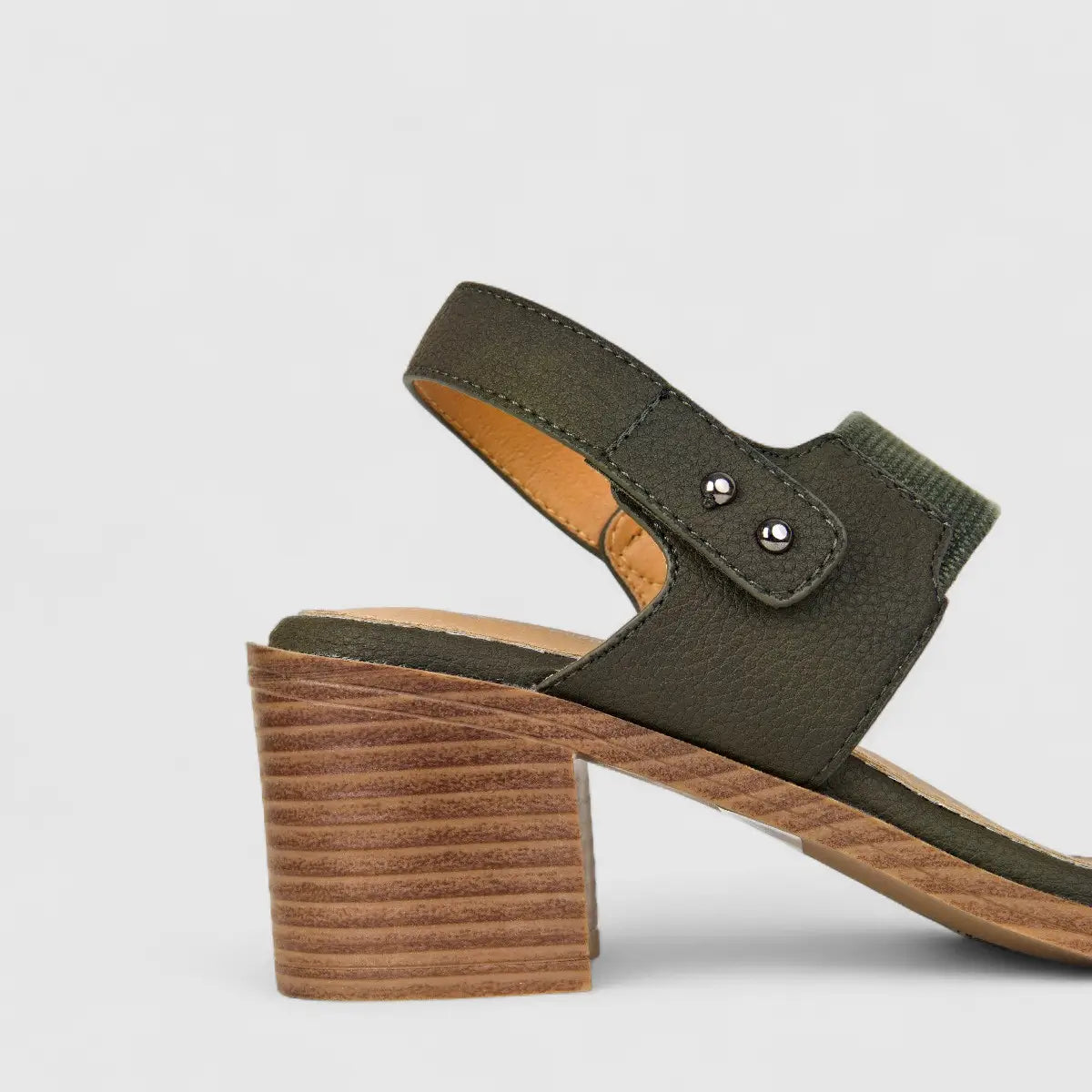 Hush Puppies Soft Style Ladies Block Heel Sandal Abrianna SSL01569 Olive SS282