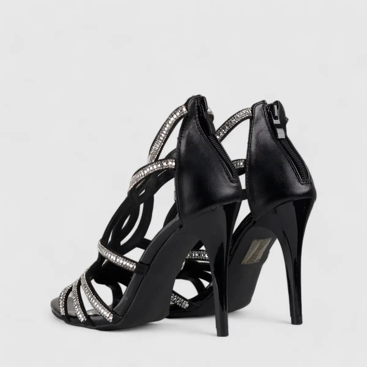 Bulbul Stiletto Heel Sandal Black LU009 Heels | familyshoecentre