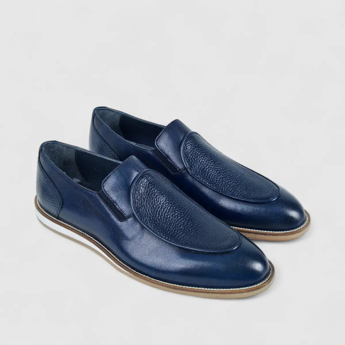 Bulletti Leather Slip On Navy 24-433 BC2 Oxfords | familyshoecentre