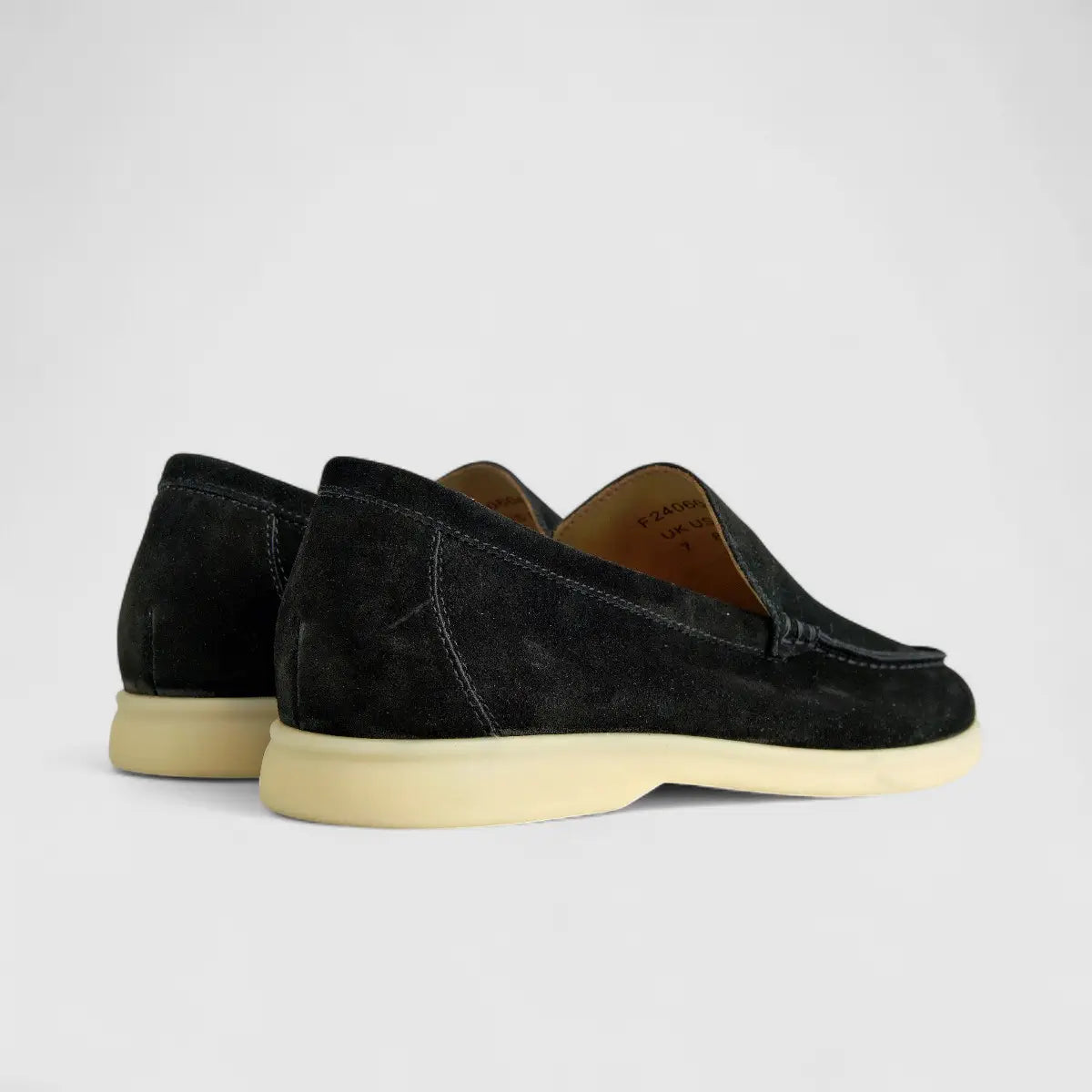 Bulletti Men's Suede Loafer F2406048 Black BK2 Loafers | familyshoecentre