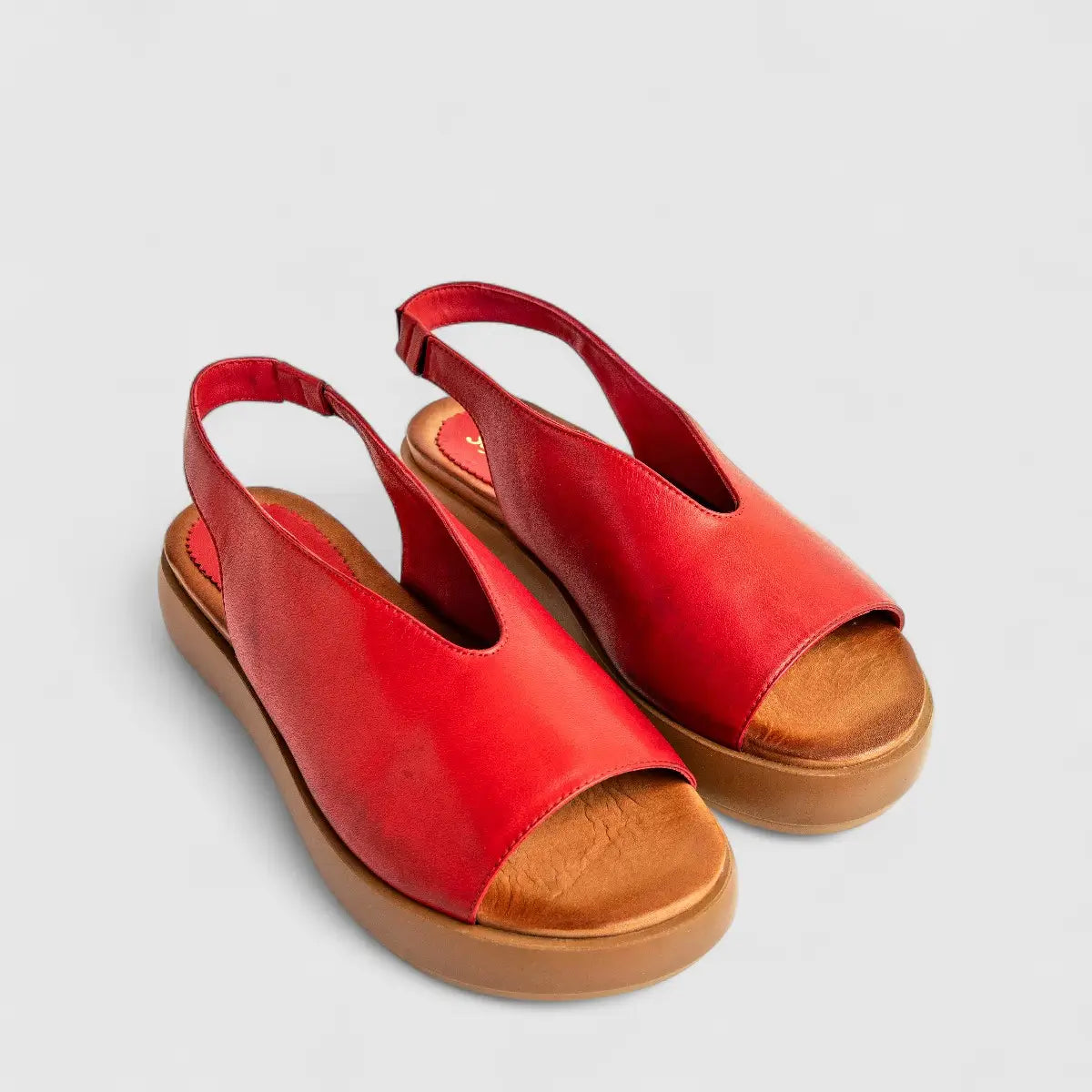 Sofia Mare Ladies Leather Comfort Sandal 11850 Red SF85