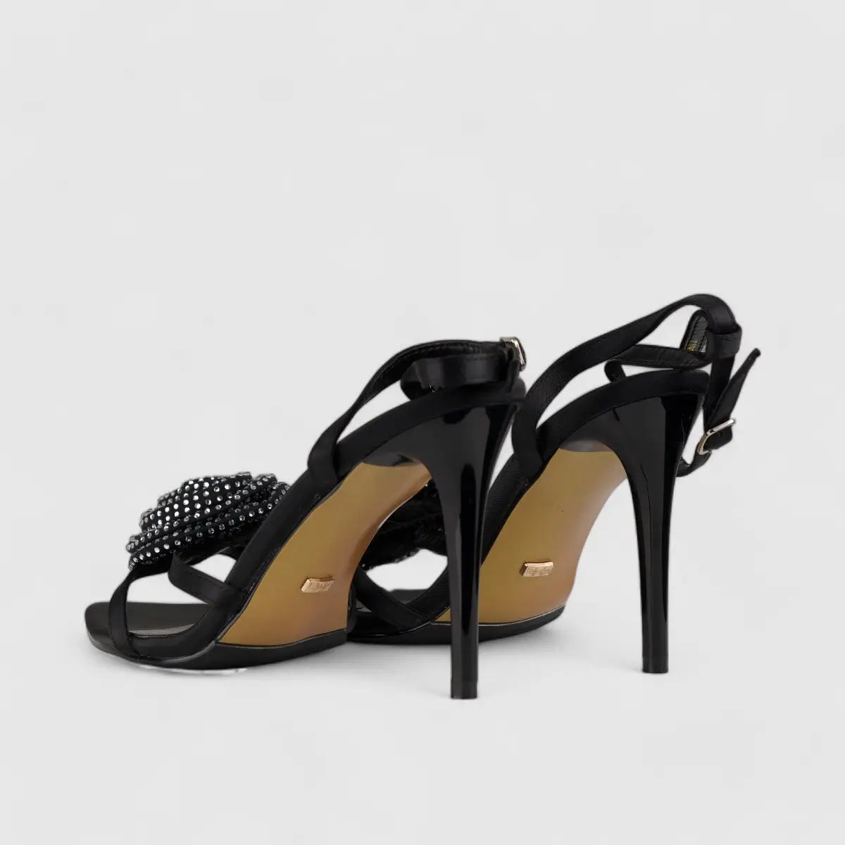 Bulbul Stiletto Heel Sandal Black CAR5030 Heels | familyshoecentre