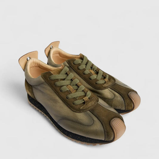 Bulletti Men's Leather Sneaker W2409050  Enzo Olive BK17