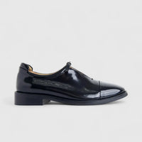 Morbido Ladies Leather Shoe Black PON016