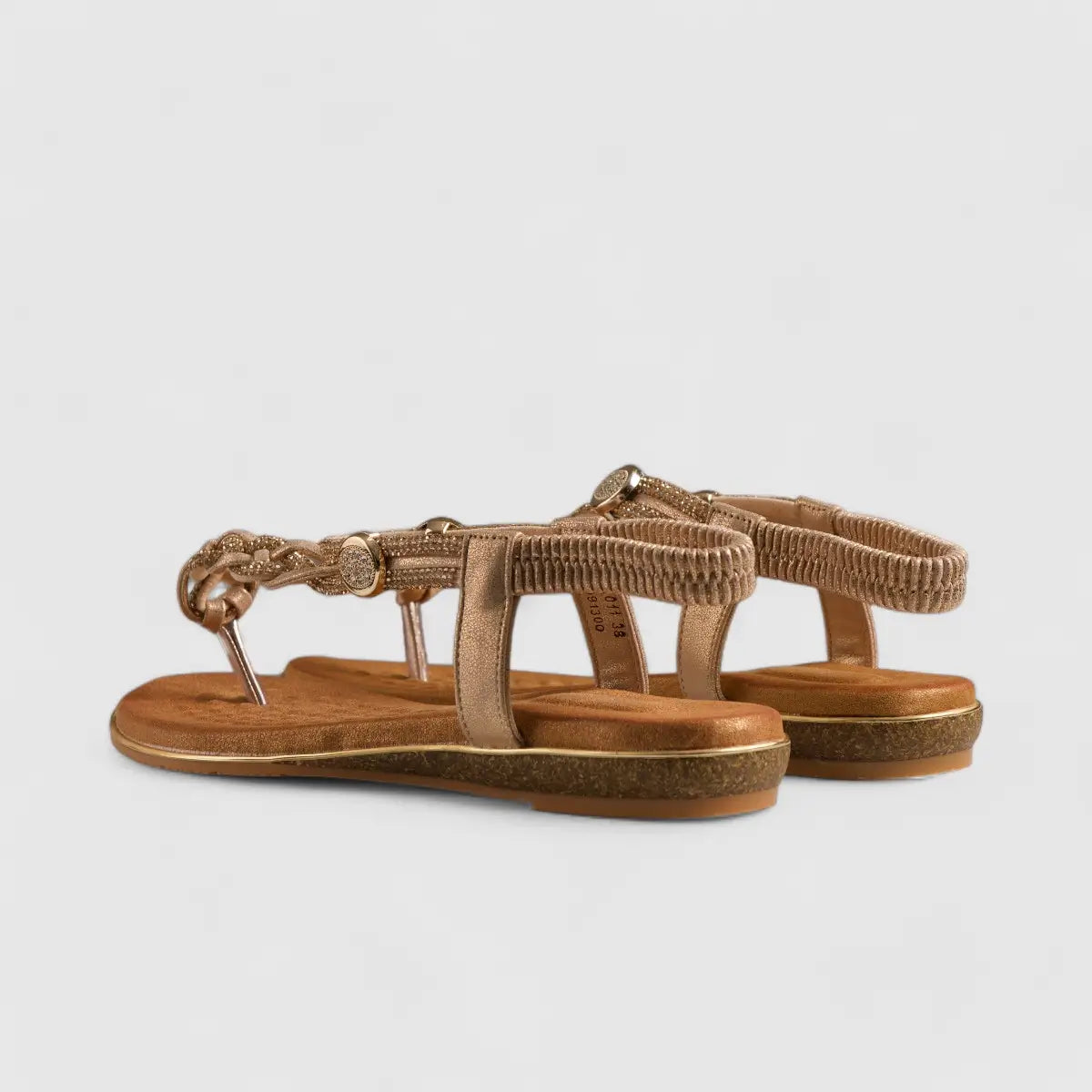 Bulbul Flat Bling Thong Sandal Beige HAR011