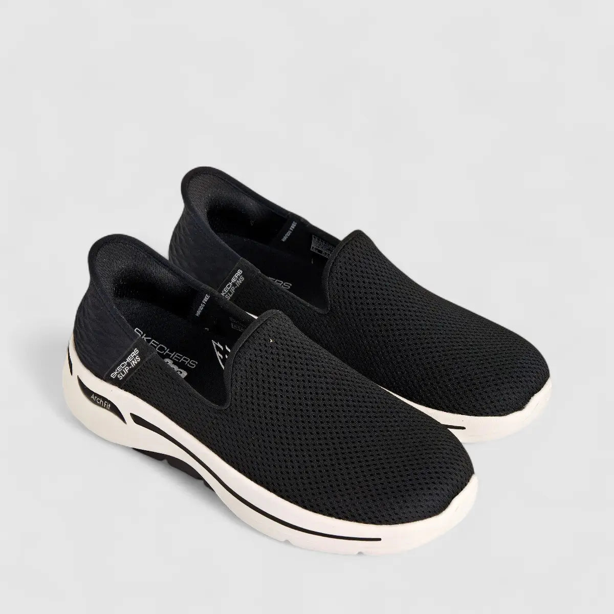 Skechers Ladies Comfort Slip Ins Go Walk Arch Fit 124879 Black/White SW99