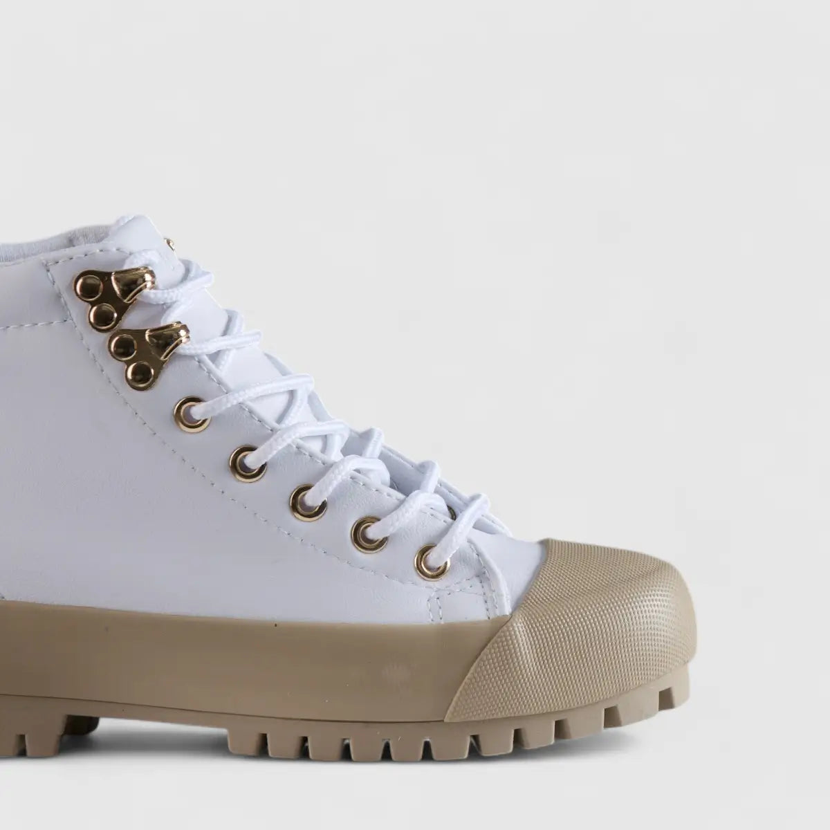 Caprio 2 Tone Statement Sneaker Boots White K12 Sneakers | familyshoecentre