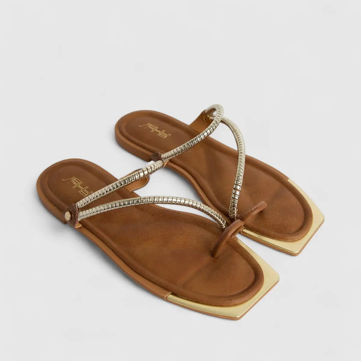 Bulbul Ladies Casual Flat Sandal Camel HAR077