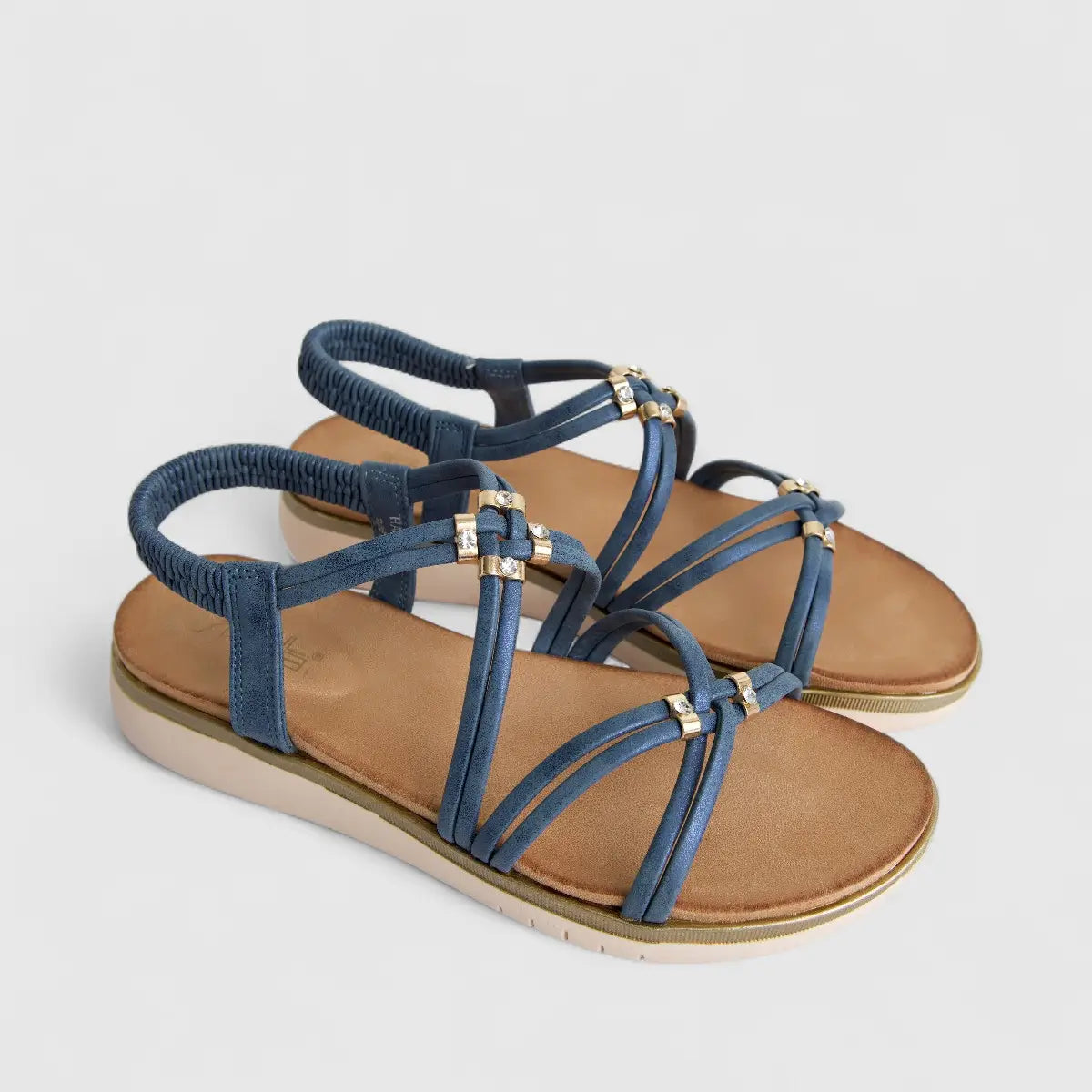 Bulbul Ladies Comfort Sandal Blue HAR073