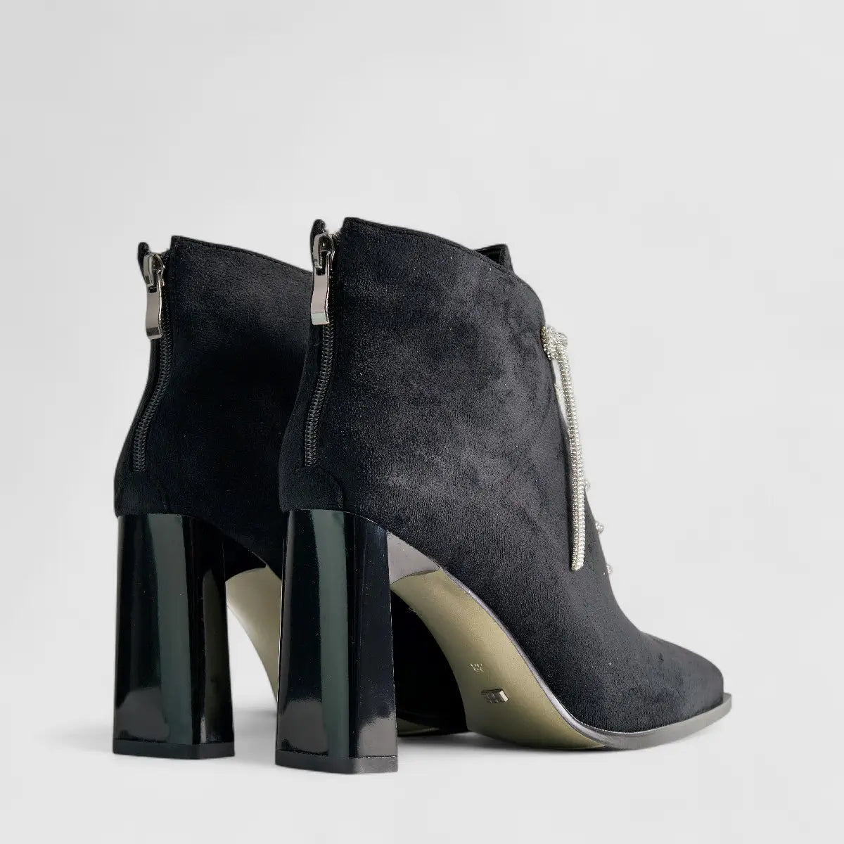 Bulbul Ankle Heel Boot Black CAR5038 Boots | familyshoecentre