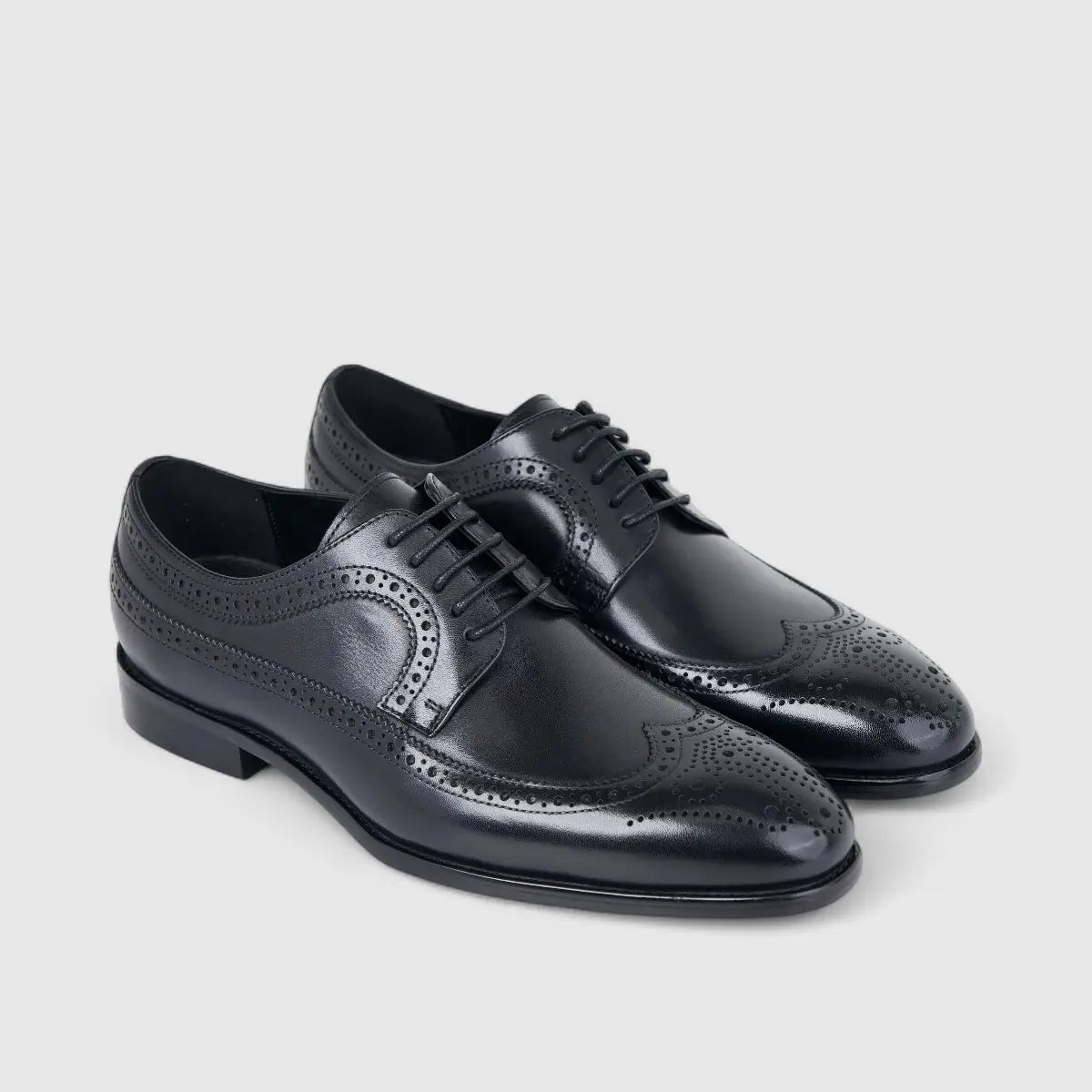 Fabino Men's (UK5 TO UK12) Leather Lace Up Brogue M3220174 Black FB14