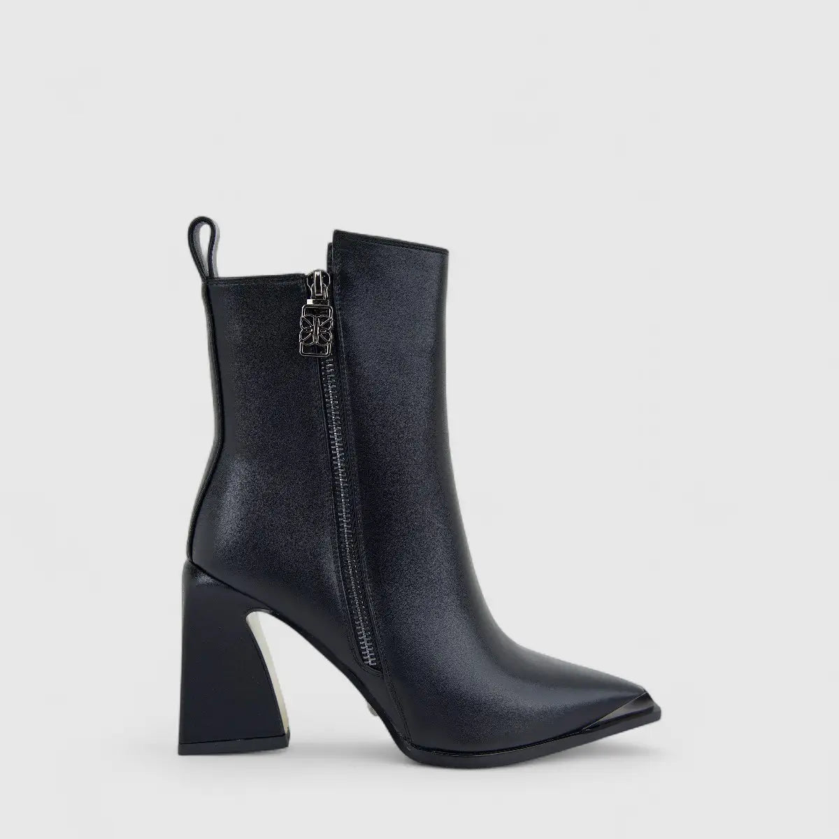 Bulbul Ladies Block Heel Ankle Boot Black CAR26-3