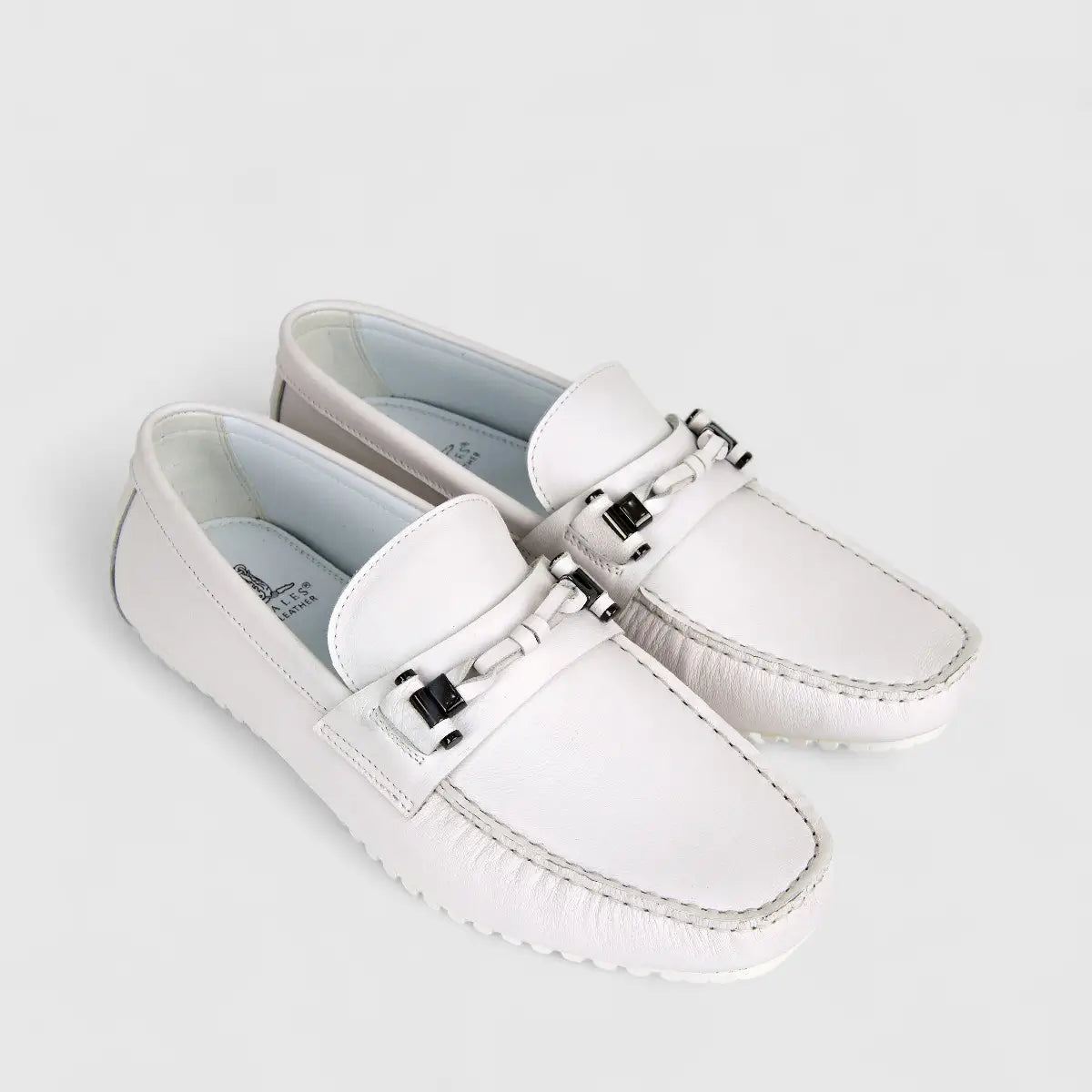 Formales Men's Leather Loafer FM2025-805 White FK8