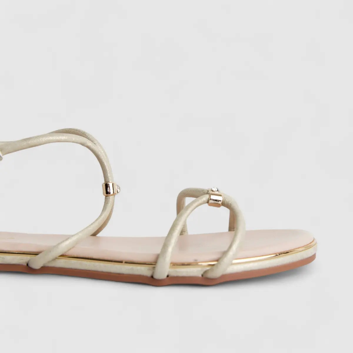 Bulbul Ladies Comfort Sandal Light Gold HAR056