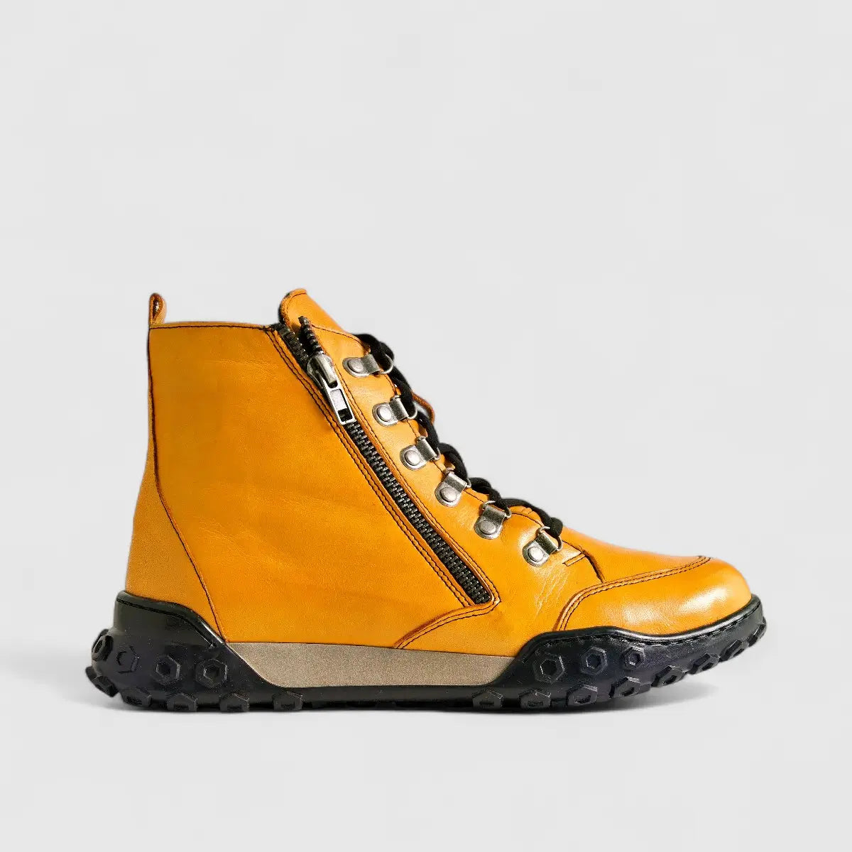 Karyoka Comfort Leather Boots 3552 Orange Boots | familyshoecentre