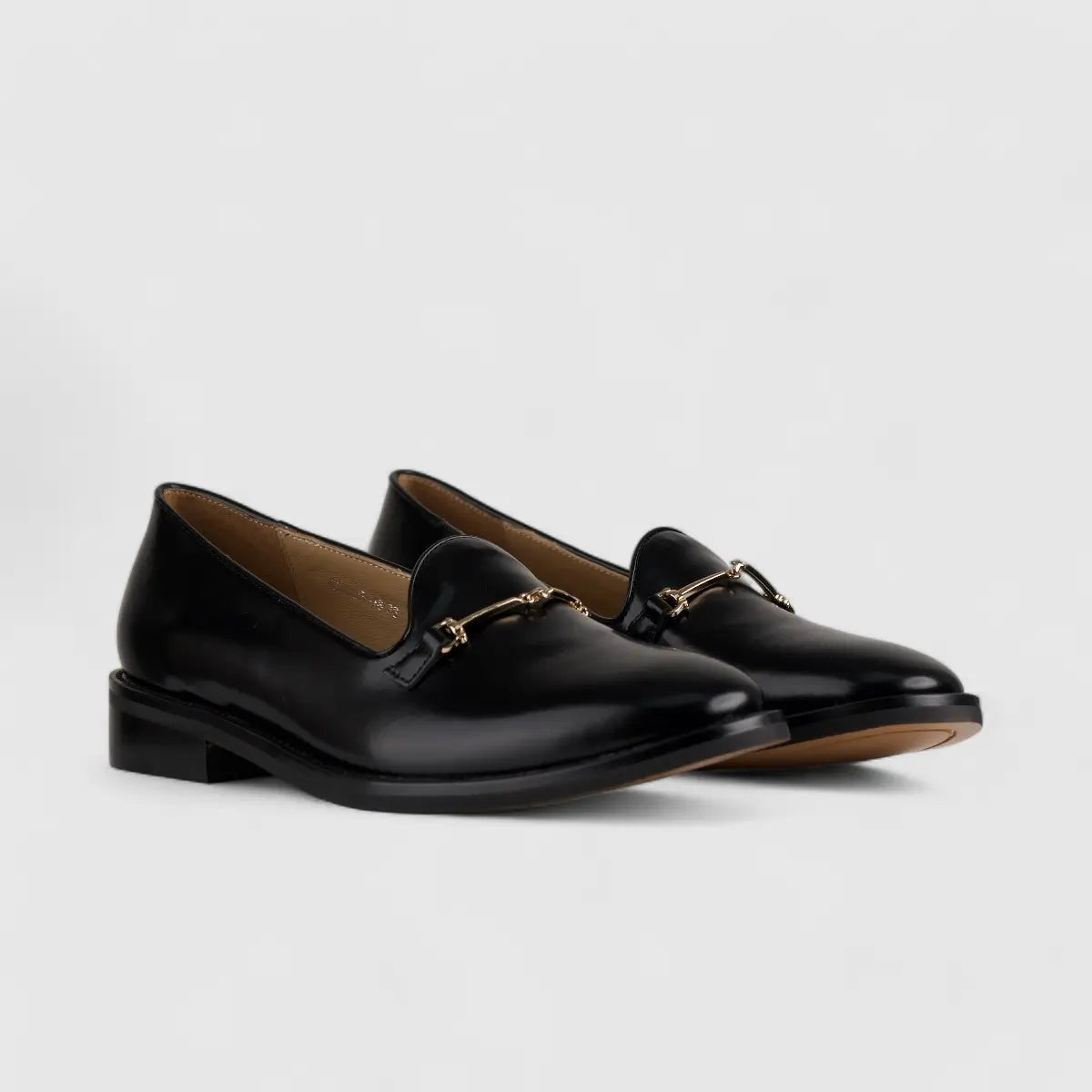 Morbido Leather Moc Pump Loafer Black NSH500-18