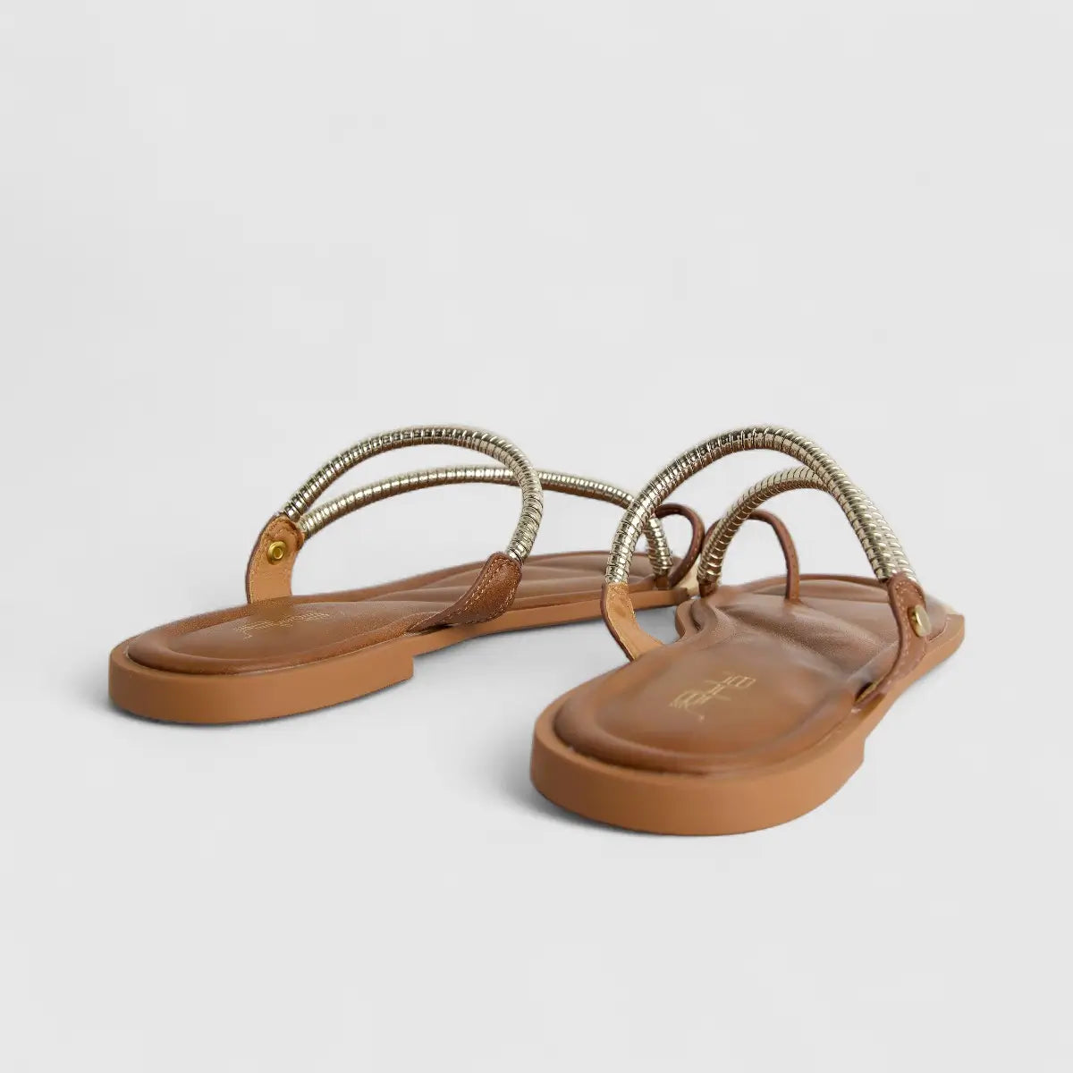 Bulbul Ladies Casual Flat Sandal Camel HAR077