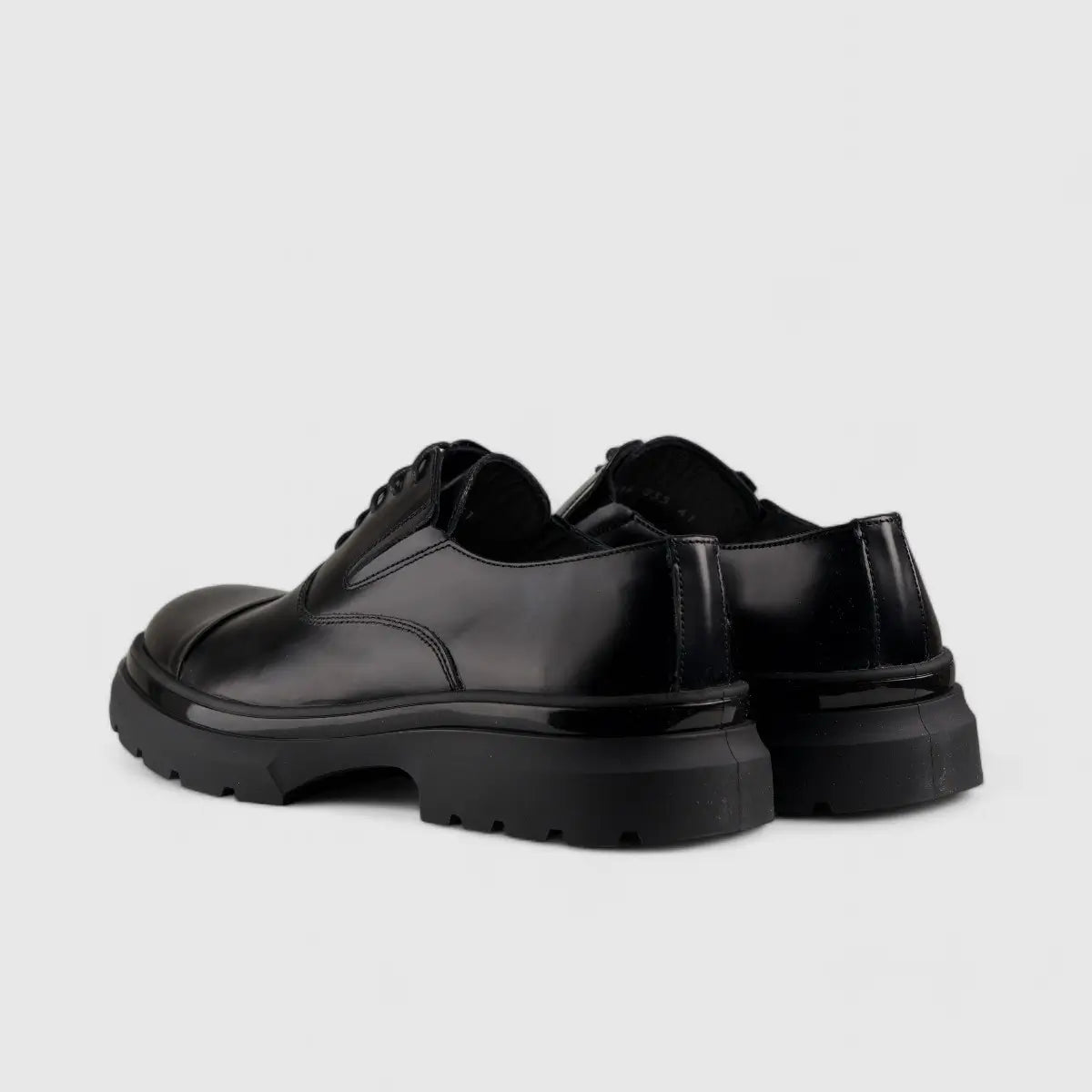 Bulletti Lace Up Chunky Sole Black 8316 Oxfords | familyshoecentre