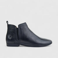 Hush Puppies Ladies Leather Ankle Boot Coraline 2 HPL01494 Black DB33
