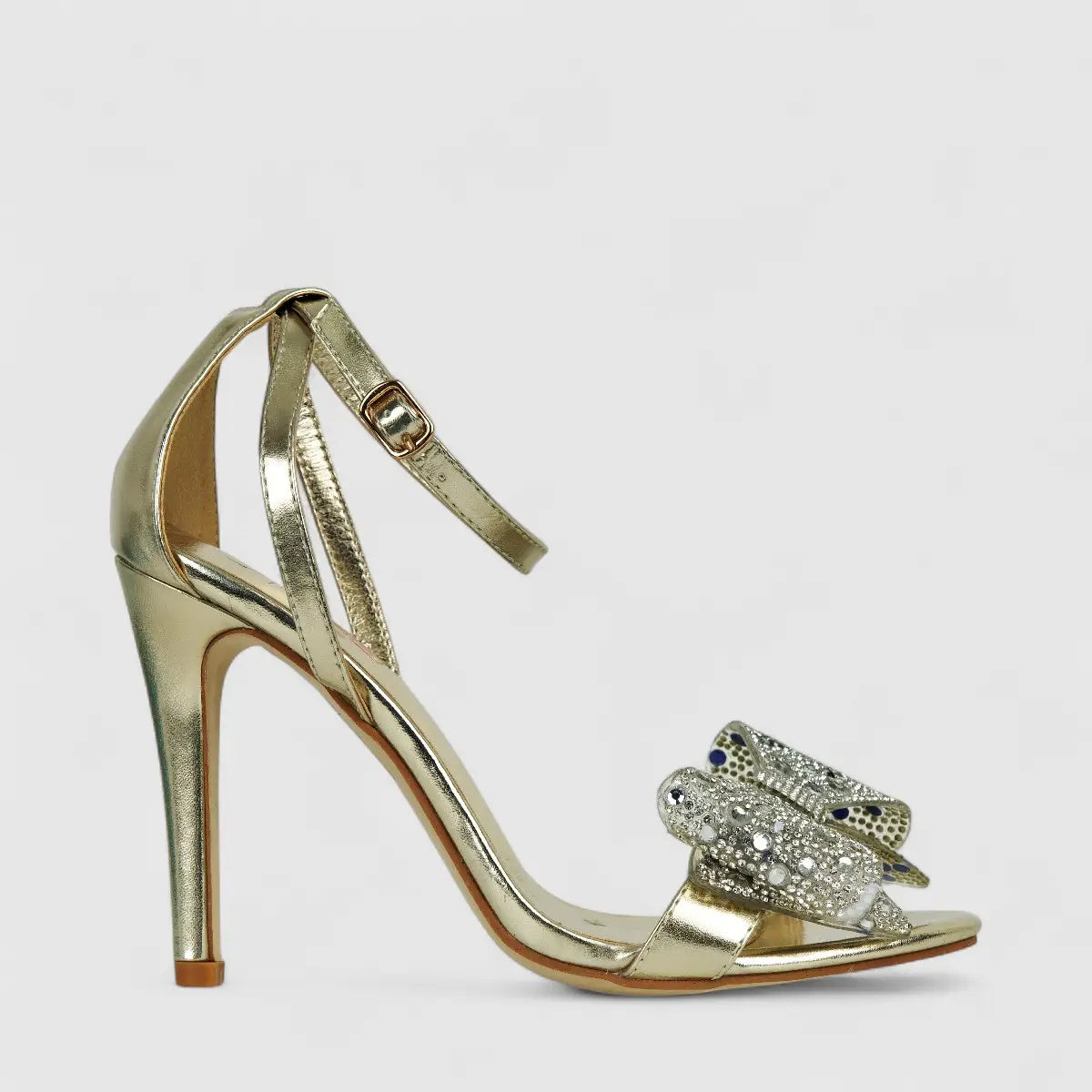 Bulbul Ladies Evening Heel Sandal LU019 Gold