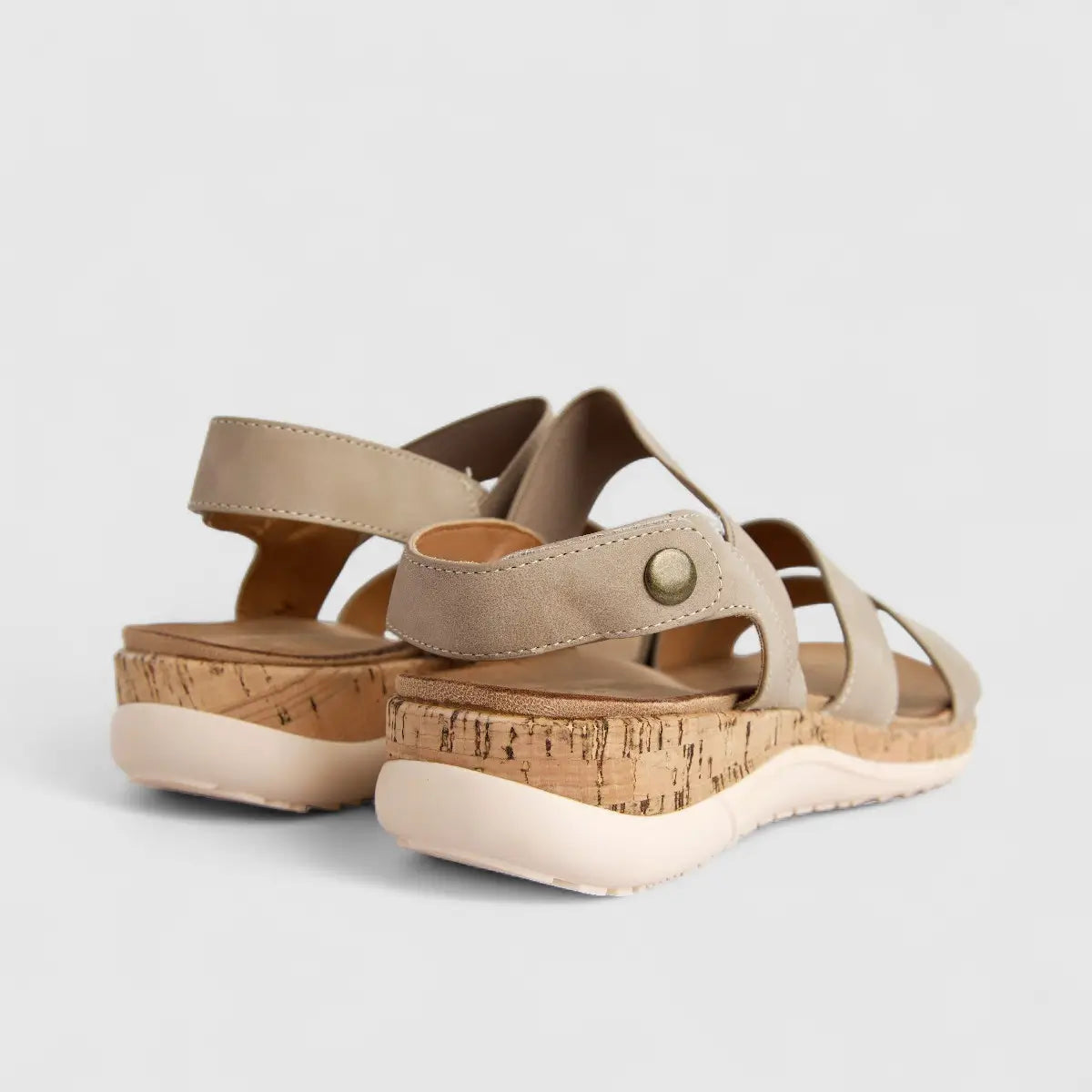 Bulbul Ladies Comfort Sandal Beige HAR072