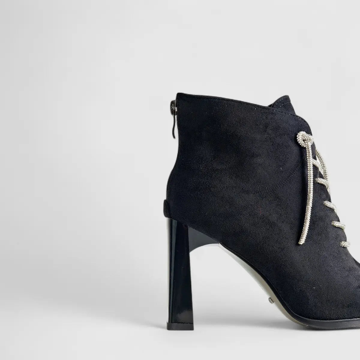 Bulbul Ankle Heel Boot Black CAR5038 Boots | familyshoecentre