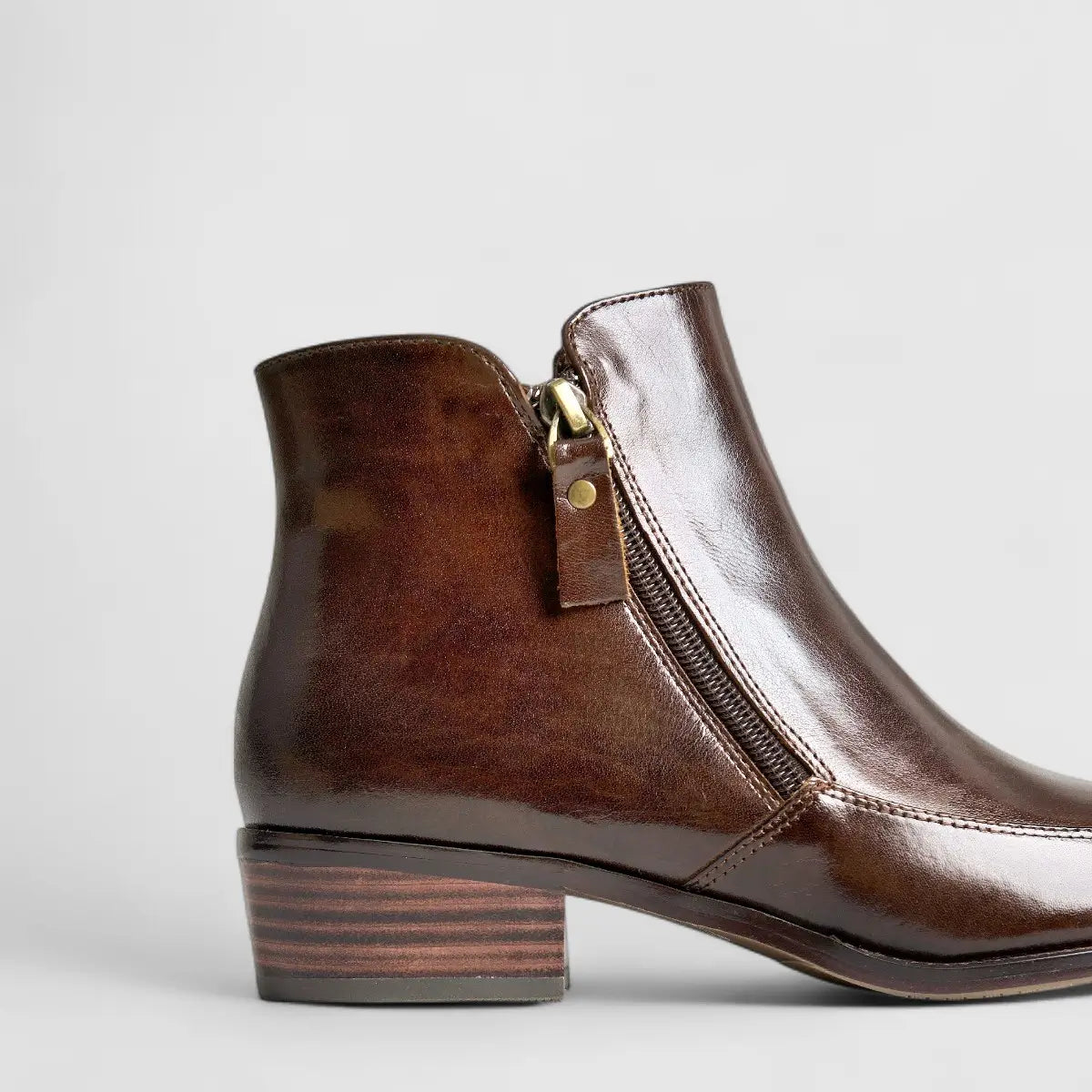 Bulbul Leather Ankle Boot Coffee HA2504