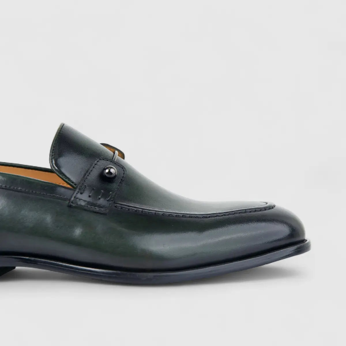 Fabino Men's (UK5 TO UK12) Leather Slip On M3220199 Green FB22