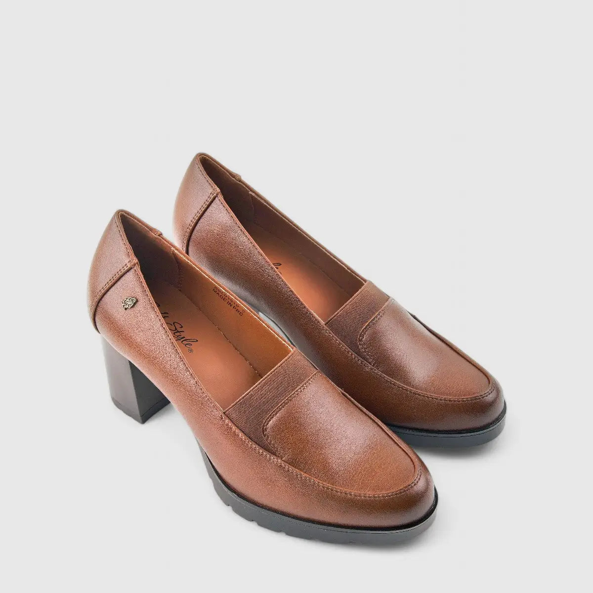 Soft Style By Hush Puppies Roma Tan 01510 Heels | familyshoecentre