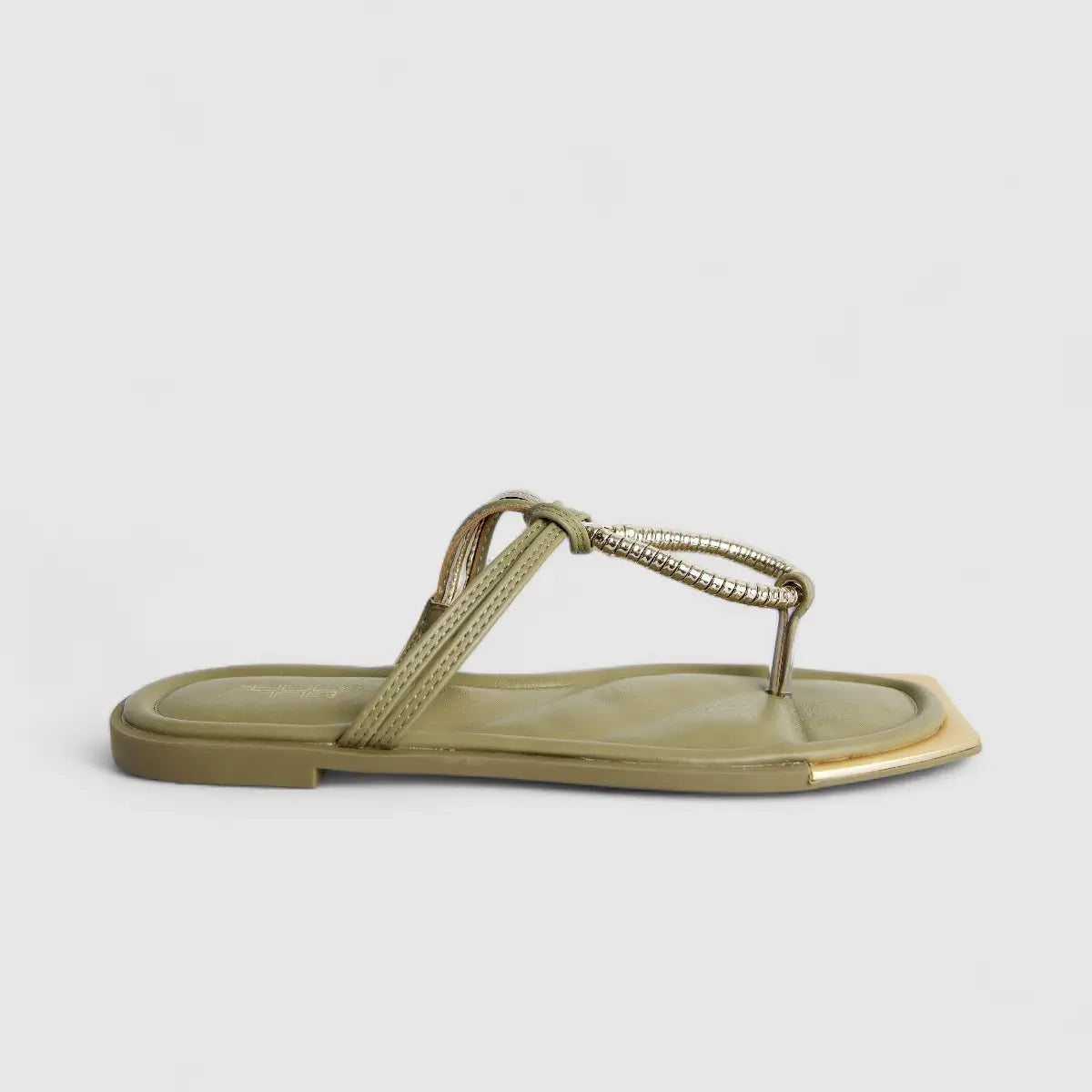 Bulbul Ladies Casual Flat Sandal Green HAR078