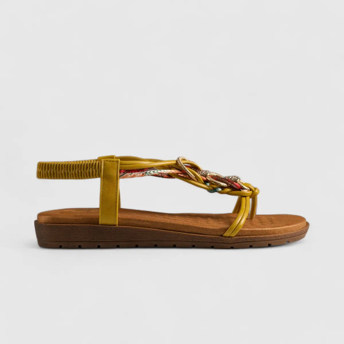 Bulbul Flat Bling  Sandal Yellow HAR012