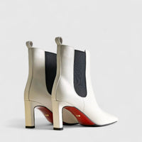 Bulbul Leather Ankle Boot White LAR6026 Boots | familyshoecentre