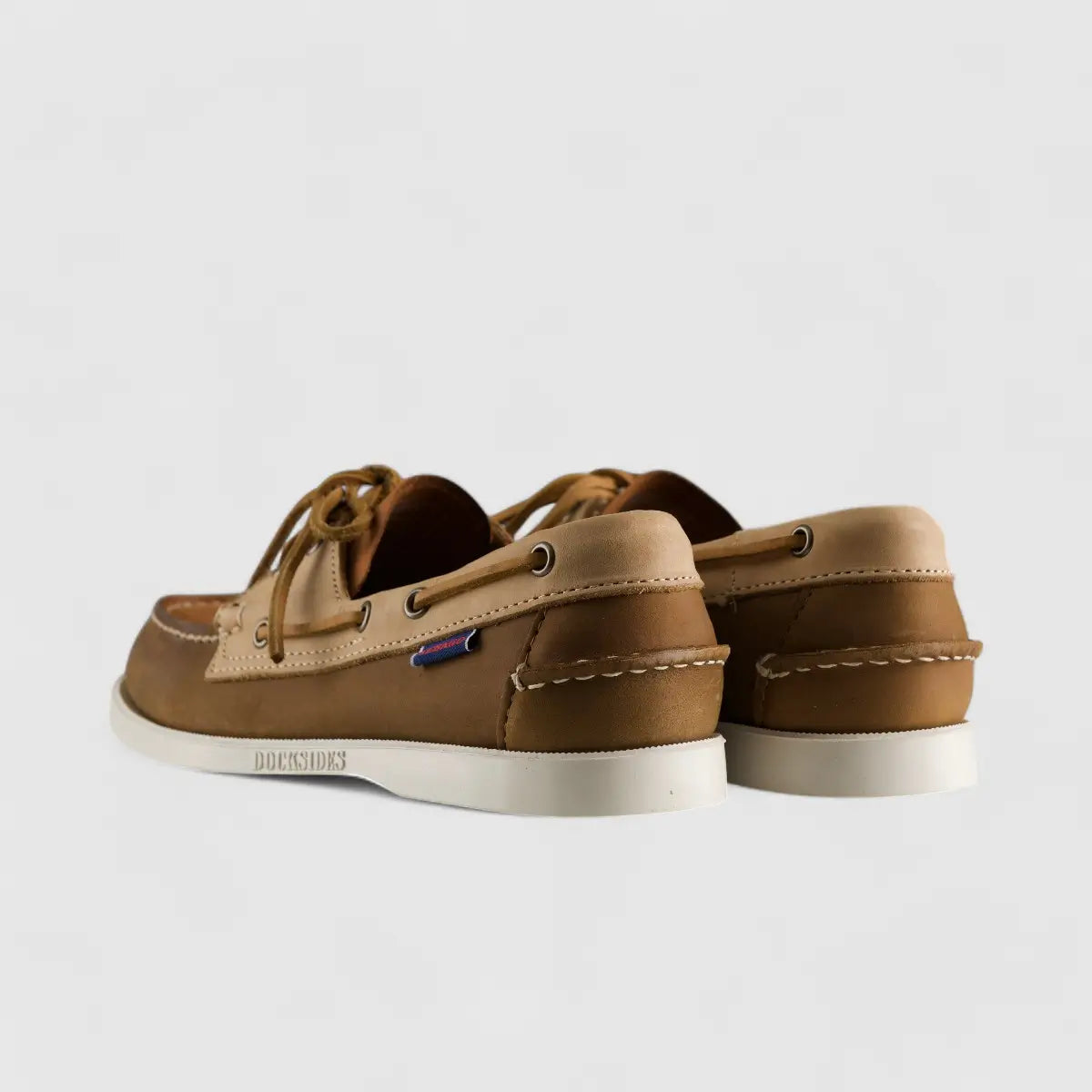 Sebago Portland Spinnaker Nubuck Wax Almond Orange 7002 Loafers | familyshoecentre