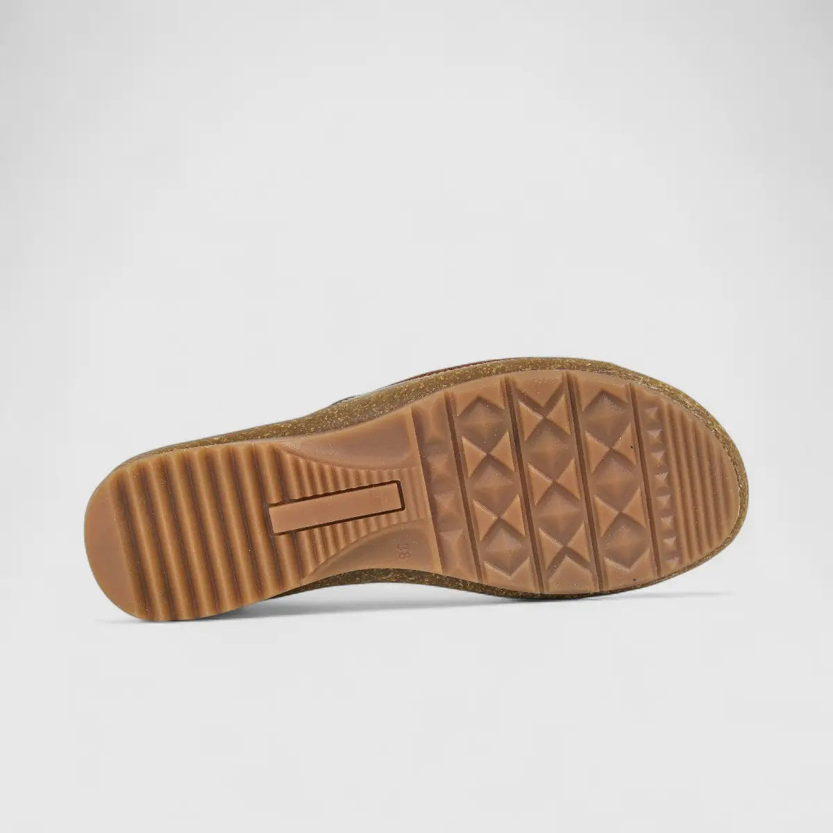 Dimato Ladies Leather Comfort Push In Sandals 002.8421 Brown Multi DS235