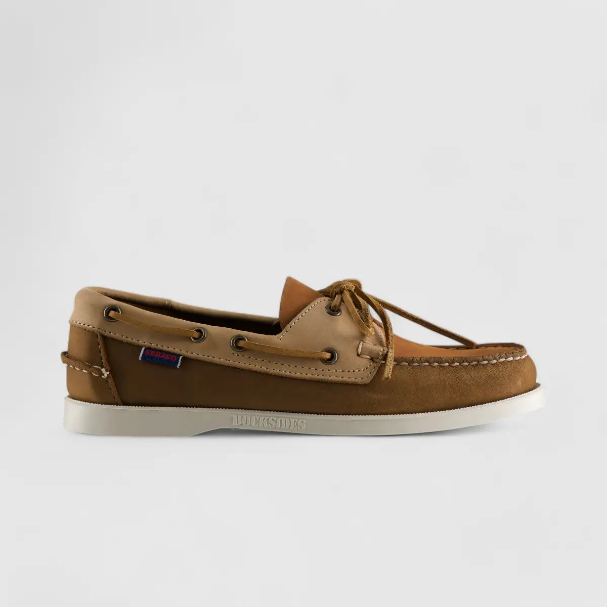 Sebago Portland Spinnaker Nubuck Wax Almond Orange 7002 Loafers | familyshoecentre