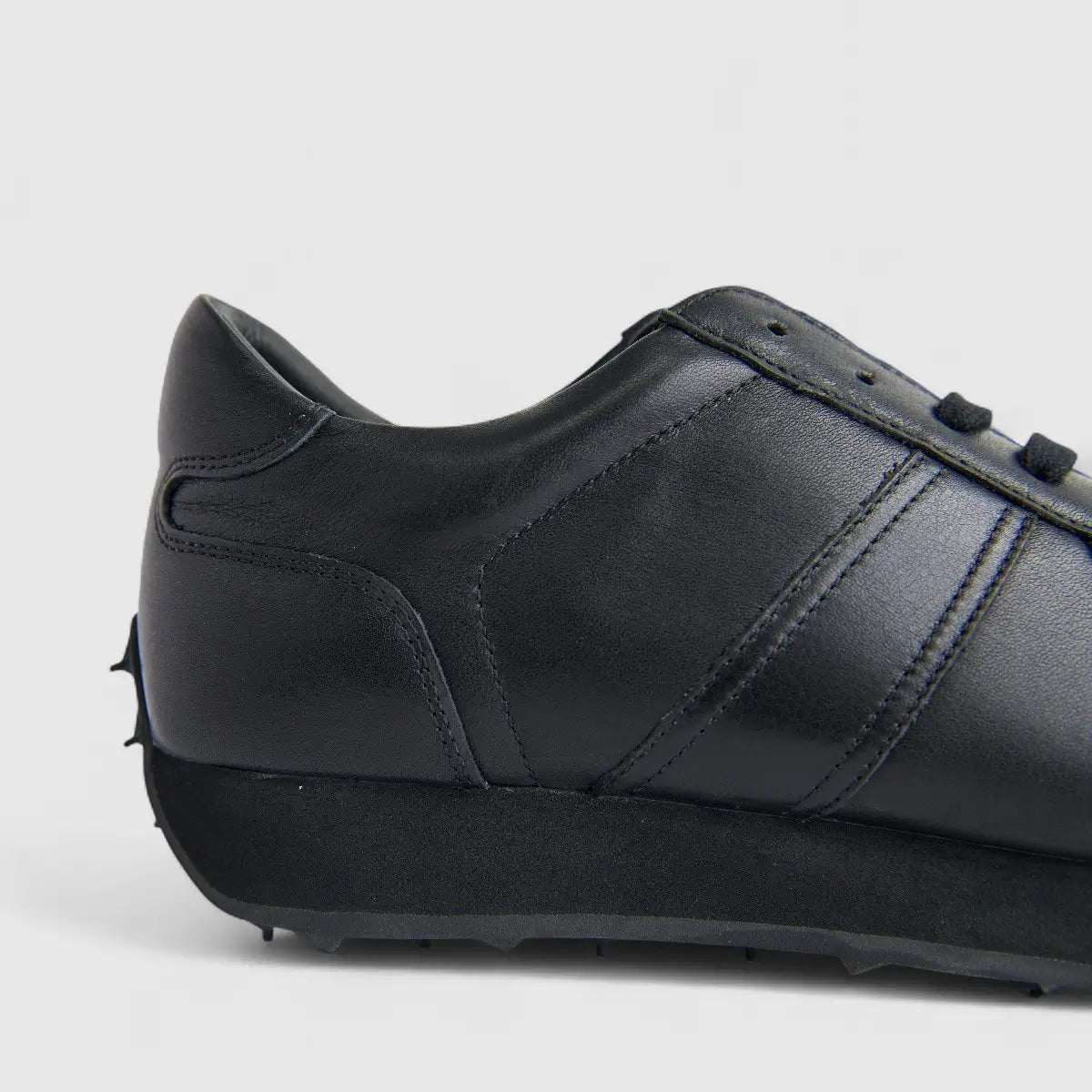 Bulletti Men's Leather Sneaker F2305978 Milo Black Mono BK14