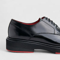 Formales Men's (UK4 TO UK12) Leather Chunky Sole Lace Up With Punched Toe 0234 Black Hi Shine FC140