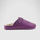 Soft Style By Hush Puppies Desi Fur Slippers Purple 01280 Slip-ons | familyshoecentre