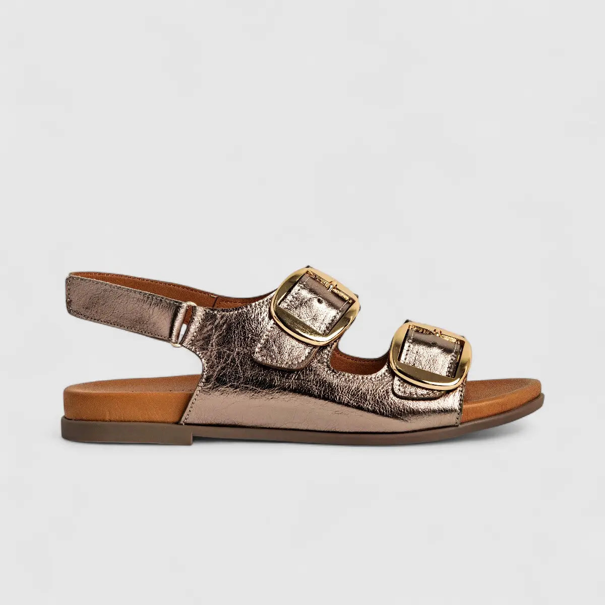 Dimato Ladies Leather Comfort Sandal 080.24496 Gold DS218