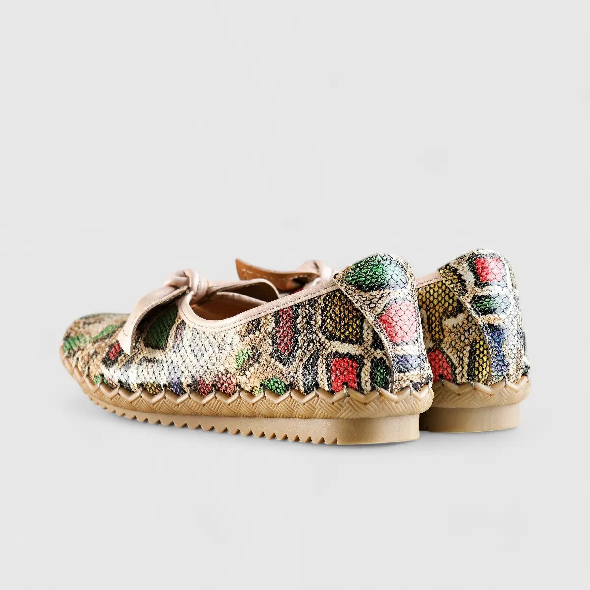 Karyoka Comfort Leather Casuals 5403 Snake Multi Sandals | familyshoecentre