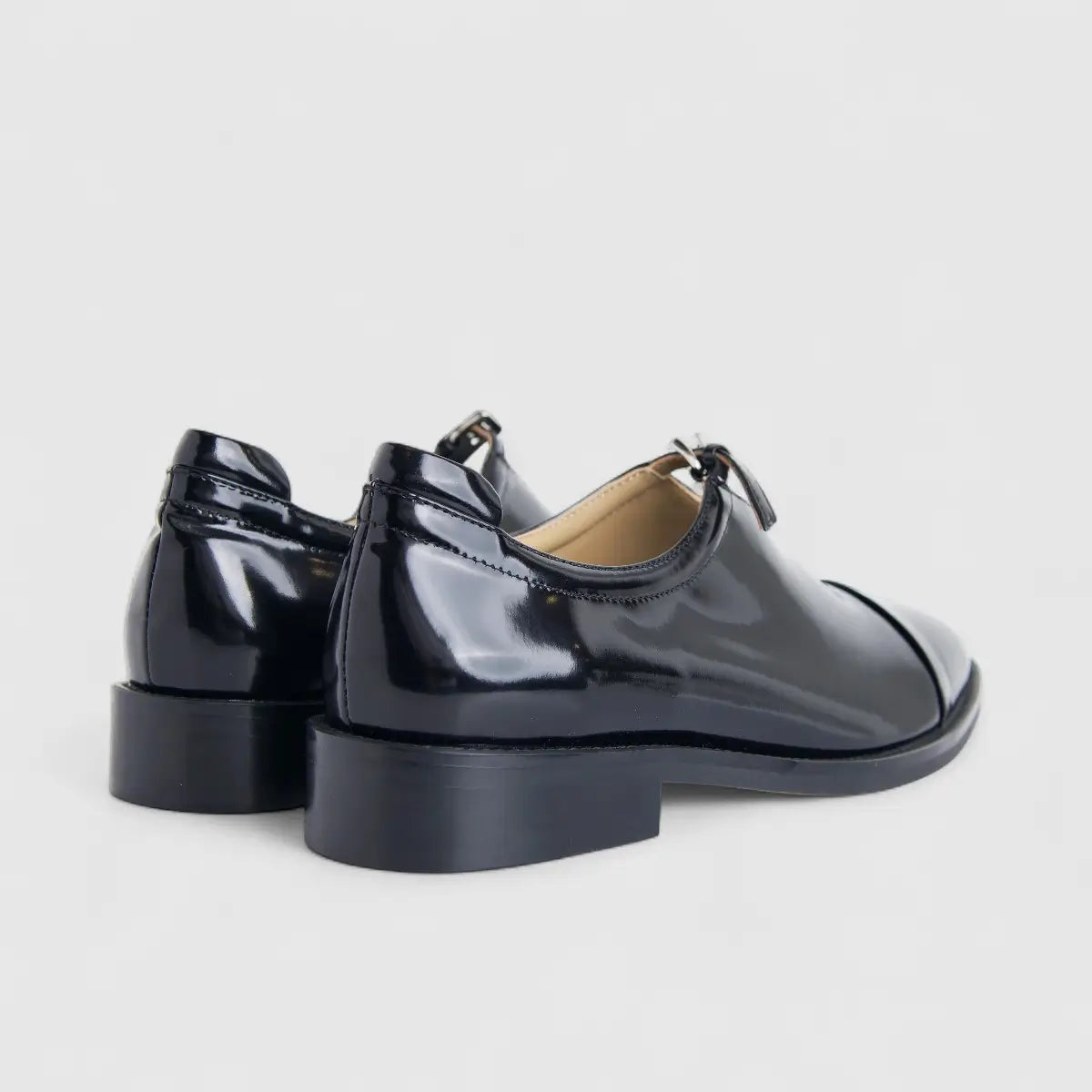 Morbido Ladies Leather Shoe Black PON016