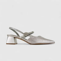 Bulbul Ladies Evening Block Heel HAR039 Pewter