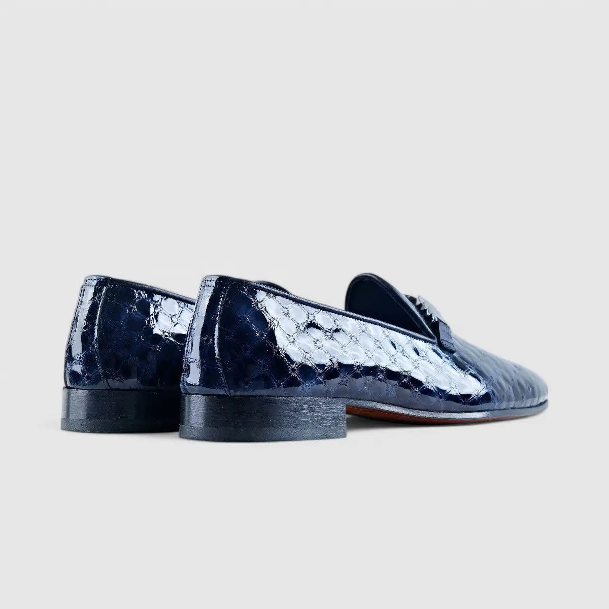 Elitto Dress Loafers Navy 11620 Loafers | familyshoecentre