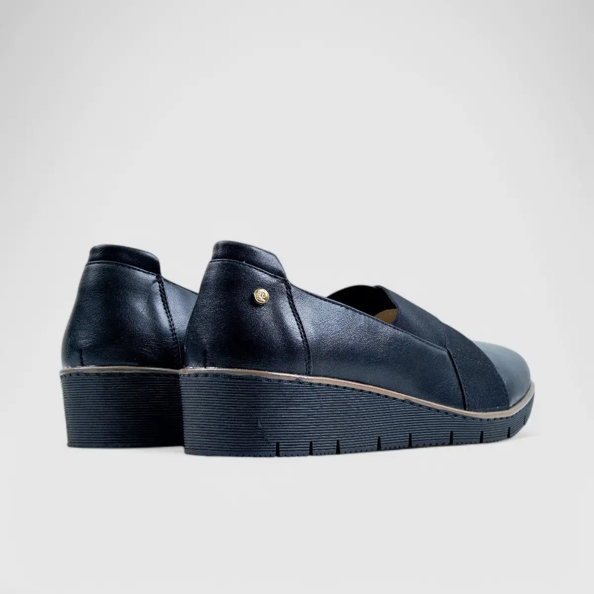 PC Comfort Wedge Black 10740 Wedges | familyshoecentre