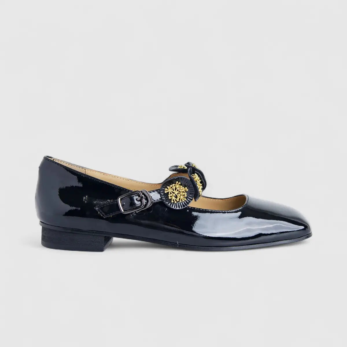 Morbido Ladies Leather Pump Black PON007