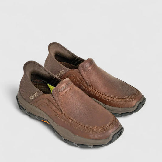 Skechers Men's Comfort Slip Ins Respected 204810 Red Brown SM111