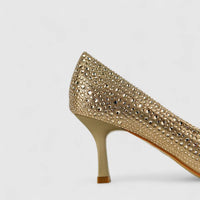 Bulbul Ladies Evening Court Shoe HAR033 Light Gold